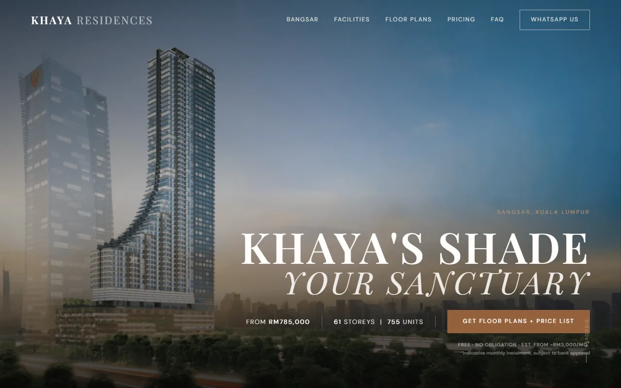 Khaya landing page